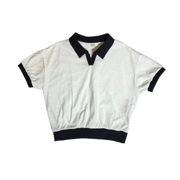 Tubi V Collar Tee Korean toddler t-shirt in navy made in Korea