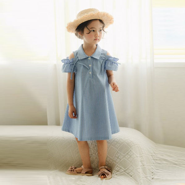 Pudding Collared Striped Dress