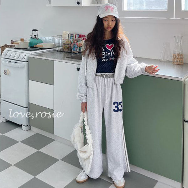 Terry 33 Color-Block Juju Pants Adult Korean kids pants in pink made in Korea