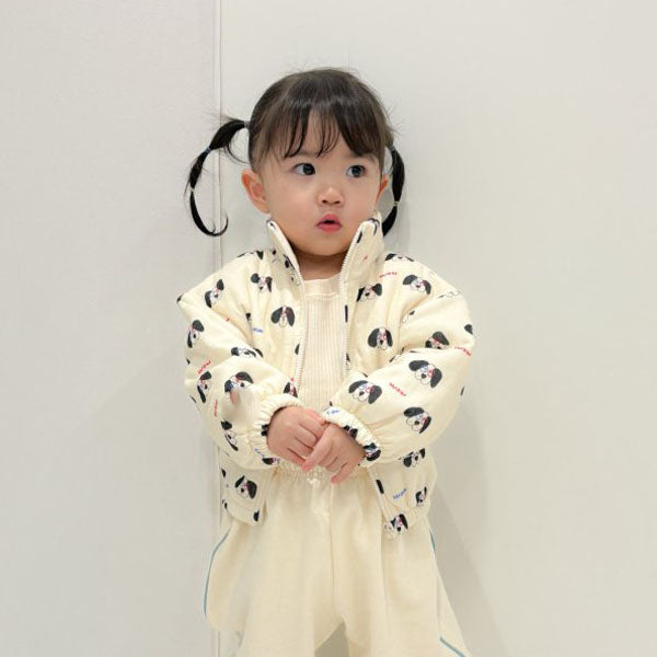 Bonded Printed Jacket Korean toddler jacket in dog made in Korea