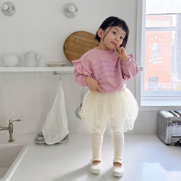 Darling Tutu Skirt Leggings Korean juniors pants in pink made in Korea