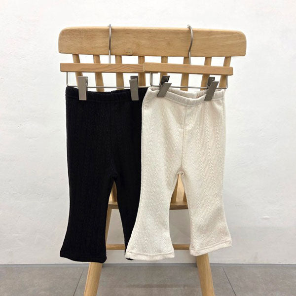 Knit Flare Pants Korean toddler pants in ivory made in Korea