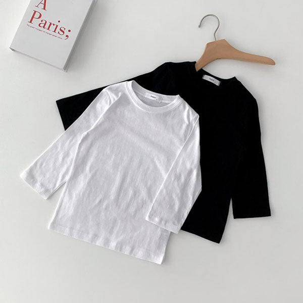 Long Sleeve Inner Tee Korean toddler underwear in black made in Korea