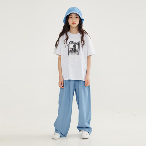 Light Denim Wide Pants