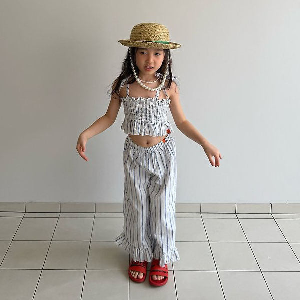 Misha Cropped Top Korean toddler tops in beige made in Korea