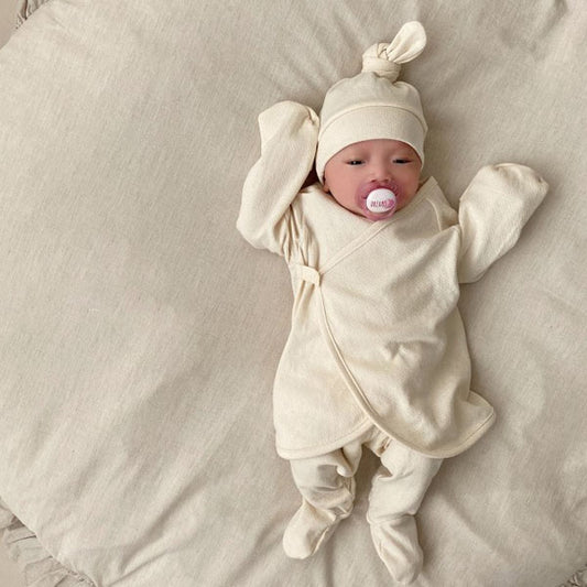 Organic Baby Jacket + Bonnet Set (Mesh)