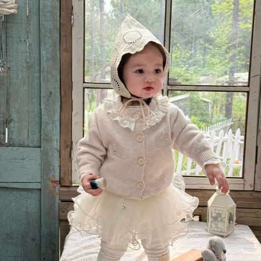 Puff Palm Knit Cardigan