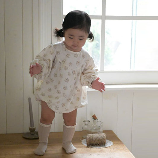 Shirred Printed Suit