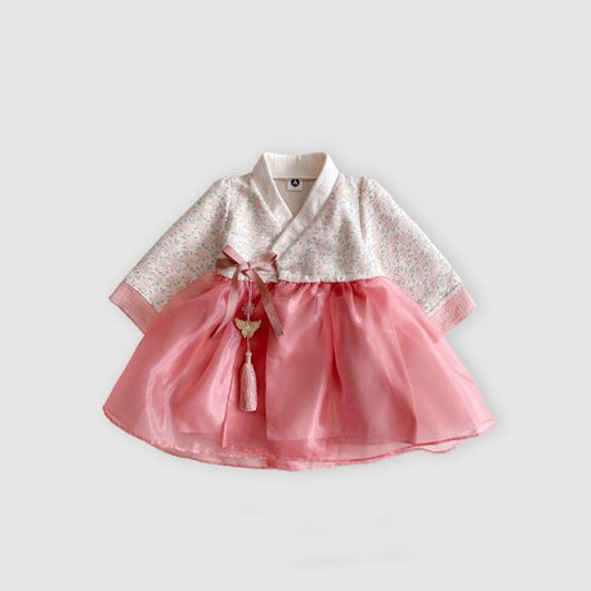 Pink Flower Girls Hanbok