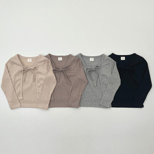 Choco Ribbon Cardigan Set