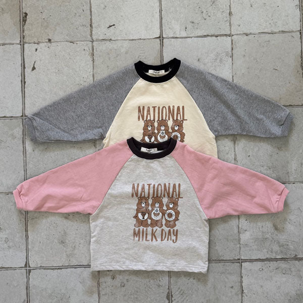 Camiseta raglán del Día de la Leche