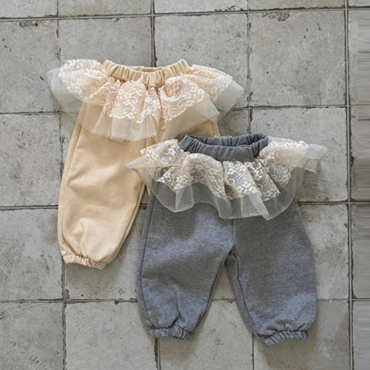 Lace Cancan Jogger Pants