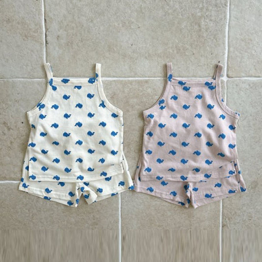 Whale Strap Sleeveless Pajamas