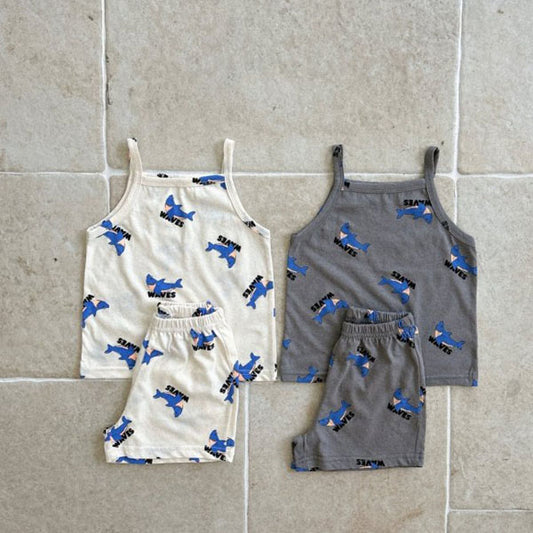 Shark Strap Sleeveless Pajamas