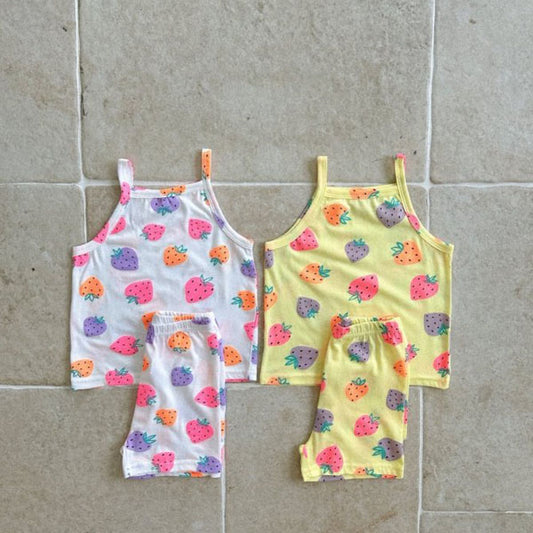 Strawberry Strap Sleeveless Pajamas
