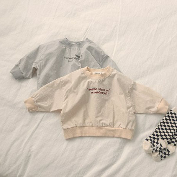 Lettering Crinkle Sweatshirt