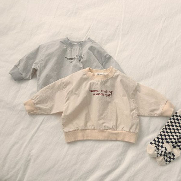 Lettering Crinkle Sweatshirt