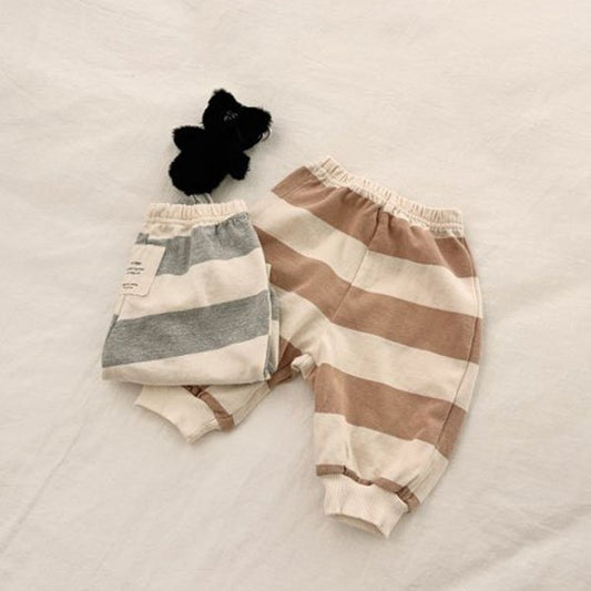 Milk Stripe Jogger Pants
