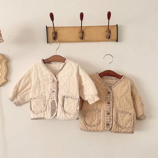 Contrast Point Quilted Jacket