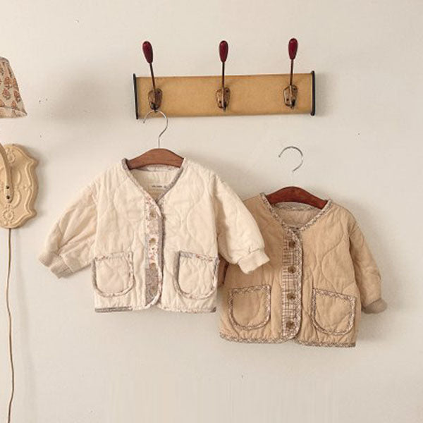 Contrast Point Quilted Jacket