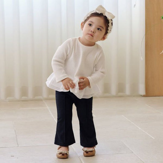 블랙 핑크 Flare Pants