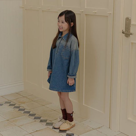 Vestido de mezclilla cepillada