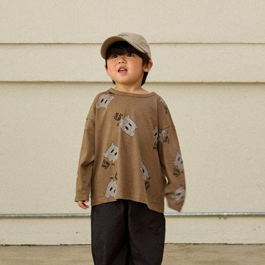 Camiseta con estampado de fantasmas