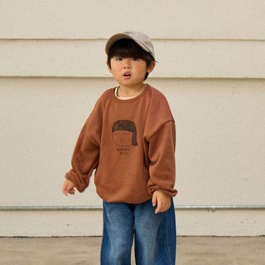 Sudadera con cara ancha