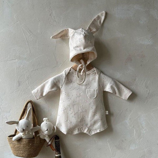 Print Bear Bunny Suit (with Bonnet)