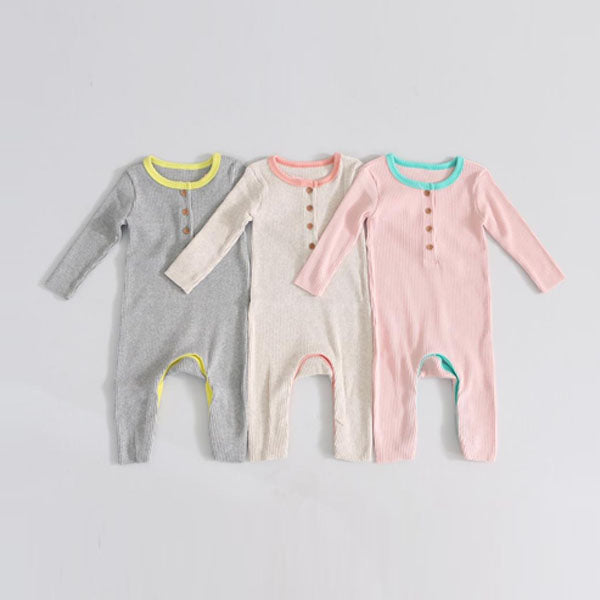 Cream Ribbed Stretch Onesie