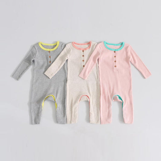 Cream Ribbed Stretch Onesie