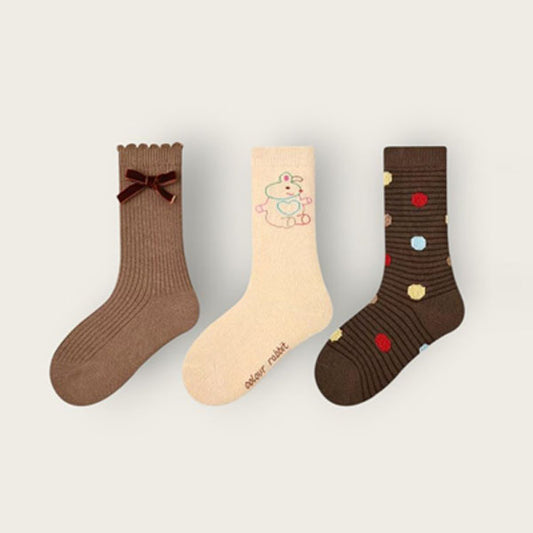 Color Rabbit 3pcs Socks Set