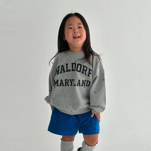 Heart Embroidery Sweatshirt