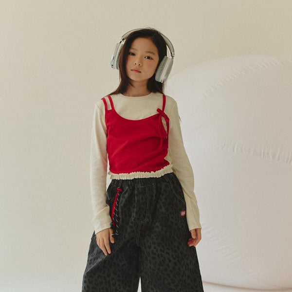 Cream Layered Tank Tee