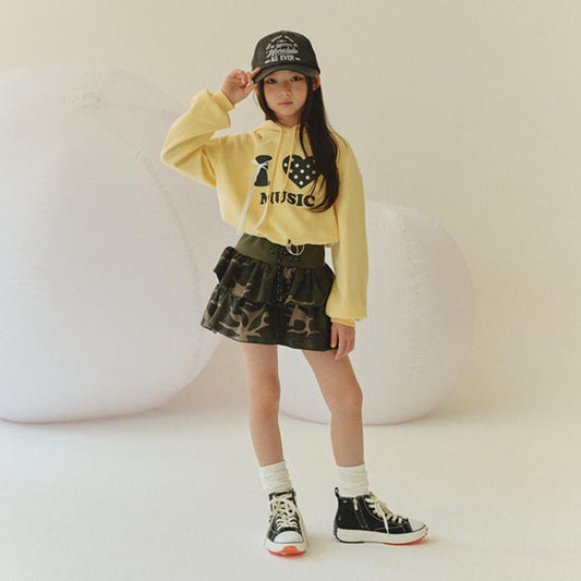 2-Tier Camo Check Skirt