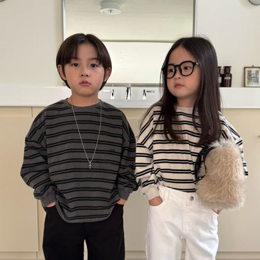 Camiseta de rayas pigmentadas