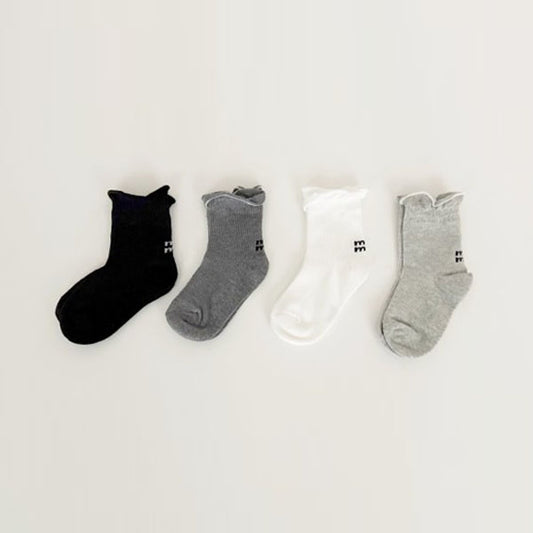 Plain Frill Socks Set