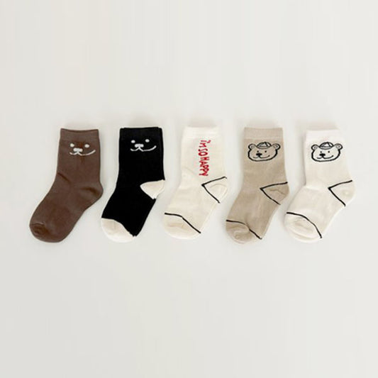 Smiley Bear Socks Set