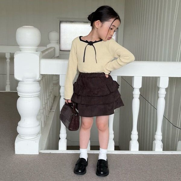 Corduroy Layered Skirt