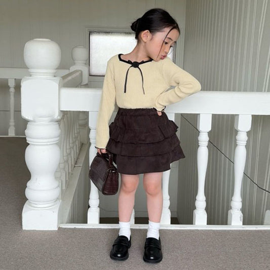 Corduroy Layered Skirt