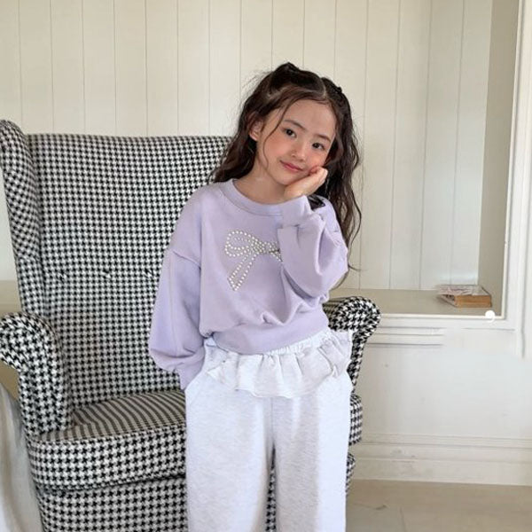 Pearl Ribbon Sweatshirt