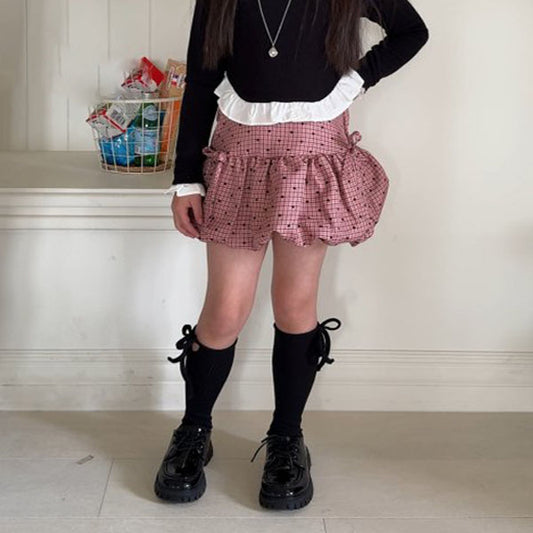 Balloon Skirt (Pink Check)