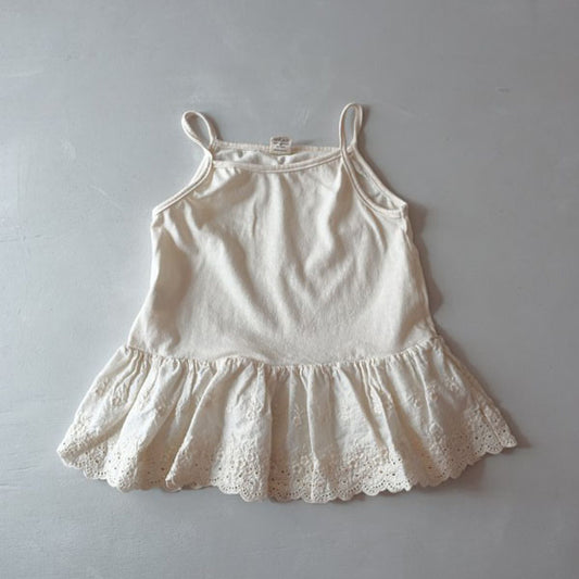 Camiseta sin mangas con tirantes de encaje interior