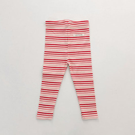 Leggings con rayas de etiqueta