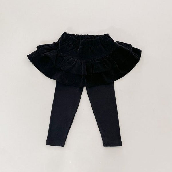 Leggings de pana con falda escalonada