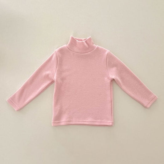 Camiseta de cuello alto afelpada