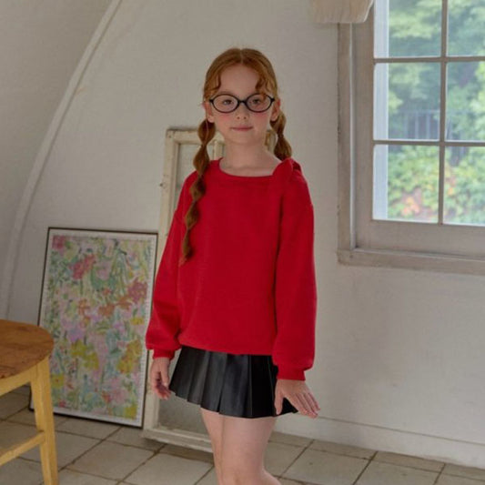 Ribbon Asymmetrical Sweatshirt