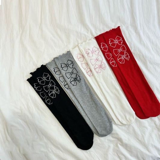 Ribbon Embroidery Socks