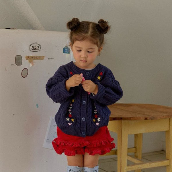 Floral Embroidery Cardigan