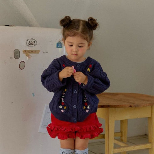 Floral Embroidery Cardigan